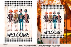 Halloween garden flag, Skeleton png Product Image 1