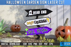 Halloween Garden Signs Laser Cut Bundle, Directional Signs Product Image 4