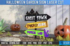 Halloween Garden Signs Laser Cut Bundle, Directional Signs Product Image 6