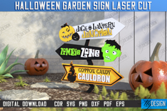 Halloween Garden Signs Laser Cut Bundle, Directional Signs Product Image 7