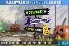 Halloween Garden Signs Laser Cut Bundle, Directional Signs Product Image 9