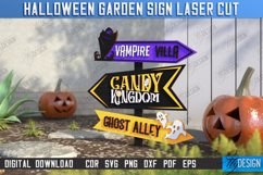 Halloween Garden Signs Laser Cut Bundle, Directional Signs Product Image 10