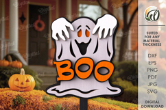 Halloween garden stake laser Cut. Halloween Decor SVG Product Image 1