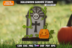 Halloween Garden Stakes Laser Cut Bundle, Wooden Garden Sign Product Image 6