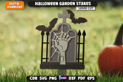 Halloween Garden Stakes Laser Cut Bundle, Wooden Garden Sign Product Image 7