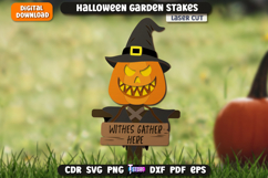 Halloween Garden Stakes Laser Cut Bundle, Wooden Garden Sign Product Image 10