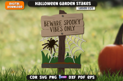 Halloween Garden Stakes Laser Cut Bundle, Wooden Garden Sign Product Image 12