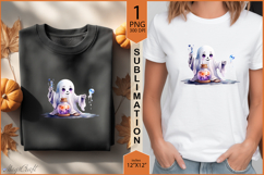 Cute ghost|Pumpkins|halloween ghost Sublimation| Print ghost Product Image 2