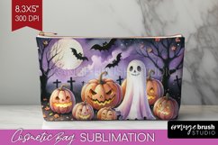 Ghost Cosmetic Bag - Halloween Ghost Makeup Bag PNG Product Image 1