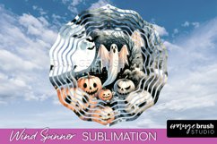 Cute Ghost Wind Spinner - Halloween Wind Spinner Sublimation Product Image 1