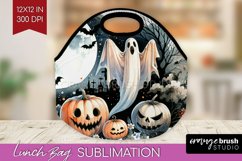 Ghost Lunch Bag - Halloween Ghost Lunch Bug PNG Sublimation Product Image 1