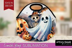 Ghost Lunch Bag - Halloween Ghost Lunch Bug PNG Sublimation Product Image 1