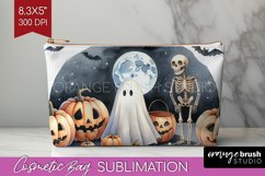 Ghost Cosmetic Bag - Halloween Ghost Makeup Bag PNG Product Image 1