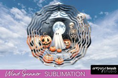 Cute Ghost Wind Spinner - Halloween Wind Spinner Sublimation Product Image 1