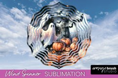 Cute Ghost Wind Spinner - Halloween Wind Spinner Sublimation Product Image 1