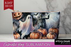 Ghost Cosmetic Bag - Halloween Ghost Makeup Bag PNG Product Image 1
