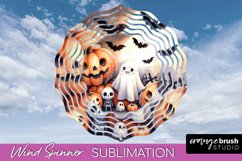 Cute Ghost Wind Spinner - Halloween Wind Spinner Sublimation Product Image 1