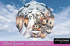 Cute Ghost Wind Spinner - Halloween Wind Spinner Sublimation Product Image 1