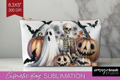 Ghost Cosmetic Bag - Halloween Ghost Makeup Bag PNG Product Image 1