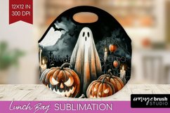 Ghost Lunch Bag - Halloween Ghost Lunch Bug PNG Sublimation Product Image 1