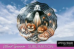 Cute Ghost Wind Spinner - Halloween Wind Spinner Sublimation Product Image 1
