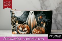 Ghost Cosmetic Bag - Halloween Ghost Makeup Bag PNG Product Image 1
