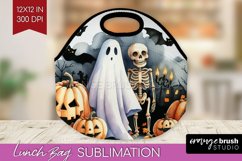 Ghost Lunch Bag - Halloween Ghost Lunch Bug PNG Sublimation Product Image 1