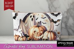 Ghost Cosmetic Bag - Halloween Ghost Makeup Bag PNG Product Image 1