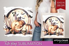 Ghost Tote Bag - Halloween Ghost Tote Bag PNG Sublimation Product Image 1