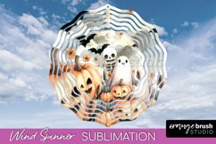 Cute Ghost Wind Spinner - Halloween Wind Spinner Sublimation Product Image 1