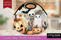 Ghost Lunch Bag - Halloween Ghost Lunch Bug PNG Sublimation Product Image 1