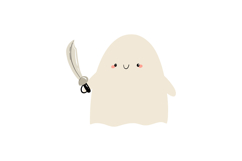 Cute Halloween Ghost Clipart Set Product Image 3