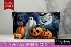 Ghost Cosmetic Bag - Halloween Ghost Makeup Bag PNG Product Image 1