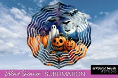 Cute Ghost Wind Spinner - Halloween Wind Spinner Sublimation Product Image 1