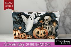 Ghost Cosmetic Bag - Halloween Ghost Makeup Bag PNG Product Image 1