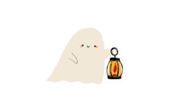 Cute Halloween Ghost Clipart Set Product Image 7