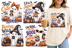 Halloween Ghost Boo with Sarcastic Saying Spooky Pumpkin Png Product Image 1