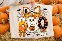 Halloween Ghost Bow Png, Cute Boo Ghost With Bow Sublimation Product Image 2