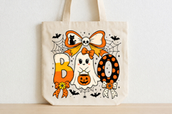 Halloween Ghost Bow Png, Cute Boo Ghost With Bow Sublimation Product Image 4