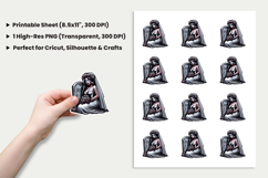 Halloween Sticker, Ghost Bride Sticker, Graveyard PNG, Gothic Halloween Sticker, Halloween PNG, Spooky Bride Design, Haunted Graveyard Sticker, Printable Halloween Stickers, Cricut Halloween Design, Halloween Sublimation