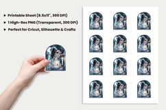 Halloween Sticker, Ghost Bride Sticker, Haunted Window PNG, Gothic Halloween Sticker, Halloween PNG, Spooky Bride Design, Retro Ghost Bride Sticker, Printable Halloween Stickers, Cricut Halloween Design, Halloween Sublimation