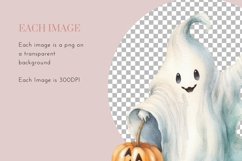 Cute Halloween Ghosts Clipart | Watercolor Clipart Product Image 3