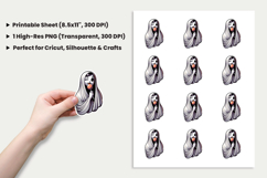 Halloween Sticker, Ghost Costume Sticker, Halloween PNG, Cute Ghost Girl PNG, Halloween Sublimation Design, Spooky Sticker Design, Printable Halloween Stickers, Cartoon Ghost Clipart, Cricut Halloween Design, Retro Halloween Sticker