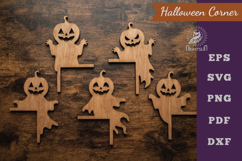 Halloween Ghost Lasercut Corner SVG Product Image 1