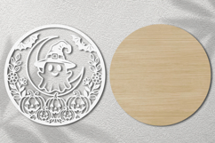 Halloween Ghost Moon Scene Laser Cut SVG Product Image 2