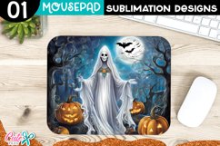 Halloween Ghost Mouse pad Sublimation Design PNG