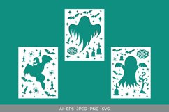 Halloween Ghost Papercut SVG Product Image 1