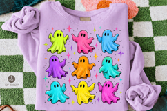 Halloween Ghost Pattern PNG,Retro Neon Sheet Ghost Product Image 2