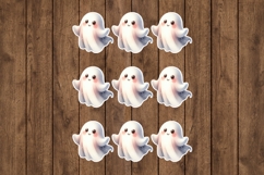 Halloween Ghost Printable Stickers - PNG Sticker Sheet