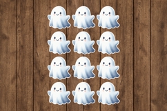 Halloween Ghost Printable Stickers - PNG Sticker Sheet